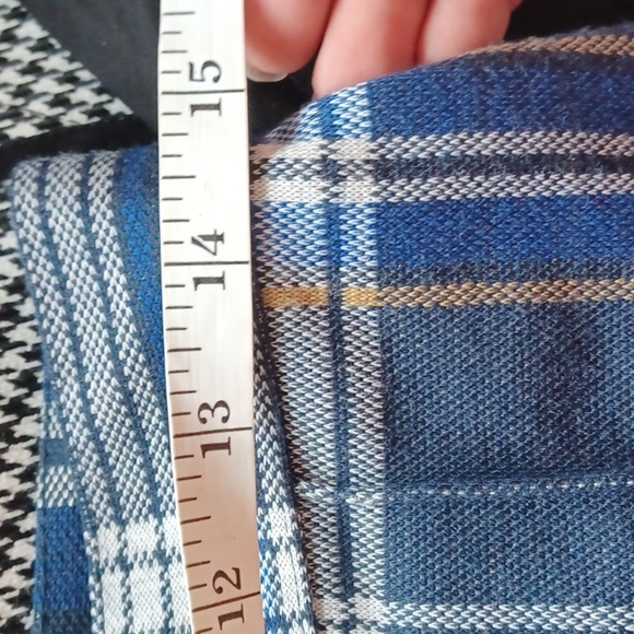 Free People Women's Carnaby Plaid Pants Blue Combo Size 8 NEW - Picture 4 of 9